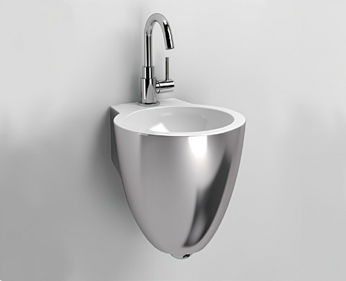 Wall-mounted sink FLUSH 270 x 315 x 280 | white - platinum