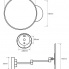 Kozmetické zrkadlo závesné s ramenom malé | Zoom 3x