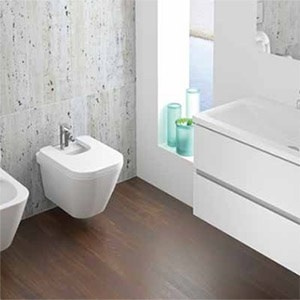 Bidet wall-mounted LOOK | with hole for lid