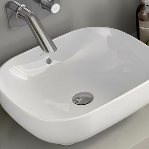 Washbasin SANIBOLD | 480 x 400 x 150 | sinks | white/black mate