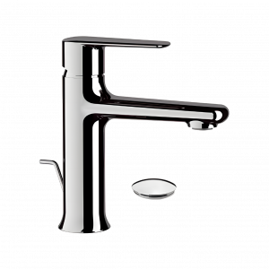 V | Wash basin faucets Vanity with drain cap | upright faucet fixtures | low | chrome gloss