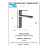 V | Wash basin faucets Vanity without drain cap | upright faucet fixtures | low | chrome black ground