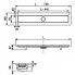 TECElinus |  sprchový profil | 700mm | s roštem pro vložení dlažby
