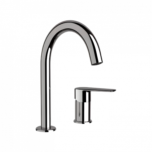 V | Sink faucet Vanity | single lever, dual element mixer | stainless steel color