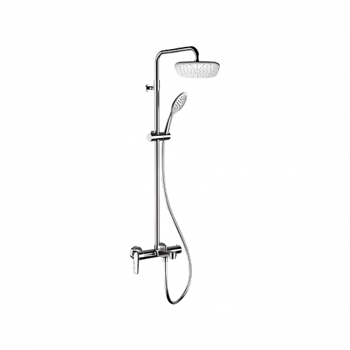 V | Vaňový set Vanity | nástenný pákový | s hlavicou 200 x 200 mm | brúsený nikel lesk