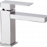 Q-DESIGN basin faucet without handle hole | stand lever | low | 138 mm | brushed nickel gloss