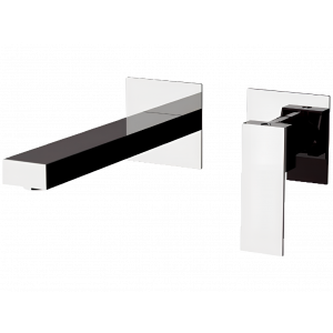 Wash basin faucets Q-DESIGN | wall concealed | brushed nickel gloss