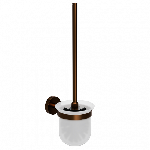 Toilet brush PVD glass | Coffee-Gold