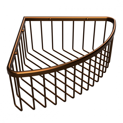 Wire shelf PVD corner | Coffee-Gold