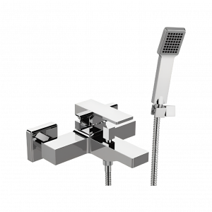 AU | Absolute Bath Faucet + Hand Spray + Hose + Hand Spray Clip | wall mounted | stainless steel color