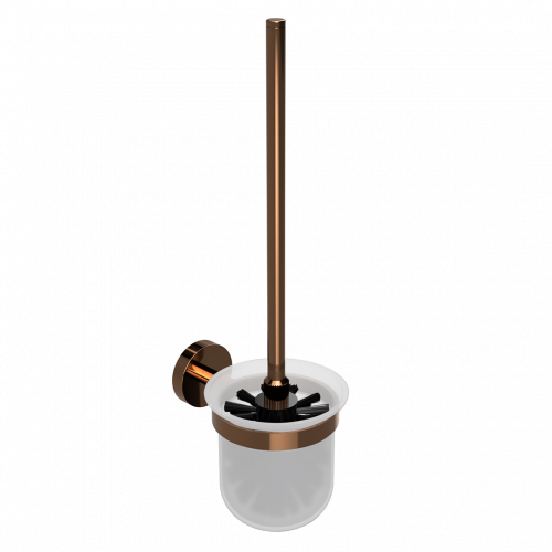 Toilet brush PVD glass | Coffee-Gold