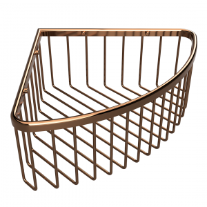 Wire shelf PVD corner | Coffee-Gold