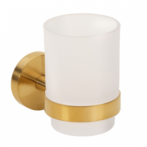 PVD tumbler holder with tumbler | Gold