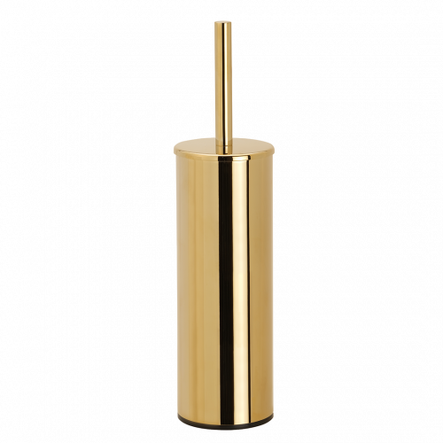 Toilet brush PVD massive metal (hanging or freestanding) | Gold