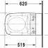 WC DuraStyle 370 x 620 | závěsné | rimless | pro sedátko SensoWash®