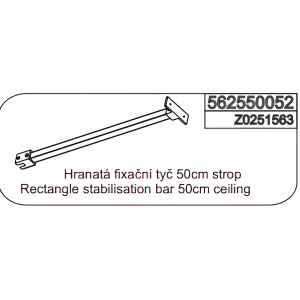 Fixační tyč čtvercová 50cm | strop