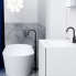 Xo washbasin mixer tap type 1, with swivelling spout, matt black