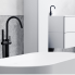 Xo washbasin mixer tap type 1, with swivelling spout, matt black