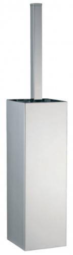 Toilet brush CUBE metal | freestanding | brushed nickel mat