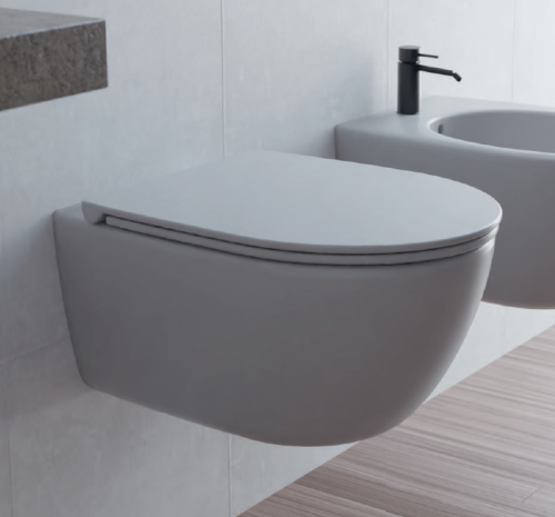 Wall-mounted toilet WC SKY | 515 x 360 x 330 | White gloss