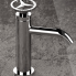 Washbasin faucet Chrono | M | lever lever low | chrome black ground