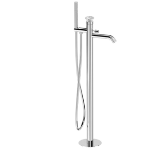 Bath faucet Chrono |  lever mixer | free-standing | chrome black ground