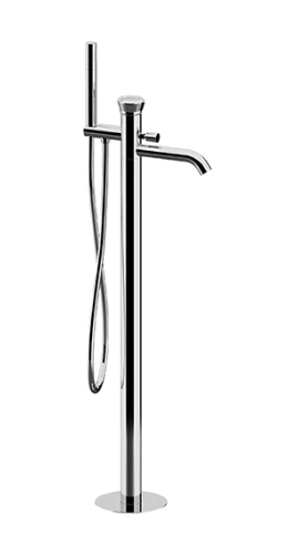 Bath faucet Element |  lever mixer | free-standing | white mattte