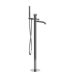 Bath faucet Element |  lever mixer | free-standing | brushed nickel gloss