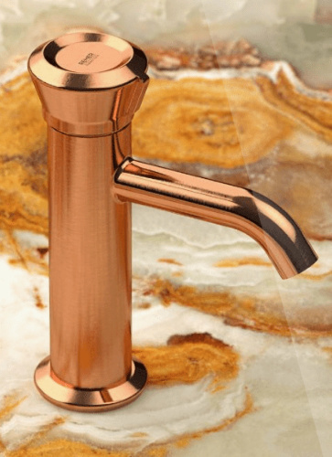 Washbasin faucet Element | M | lever lever low | brushed copper