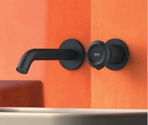 Wash basin faucets Element | 166 | wall concealed | black mattte