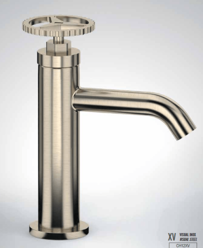 Washbasin faucet Chrono | M | lever lever low | stainless steel color