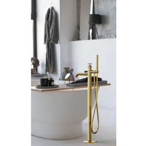 Bath faucet Chrono |  lever mixer | free-standing | gold gloss