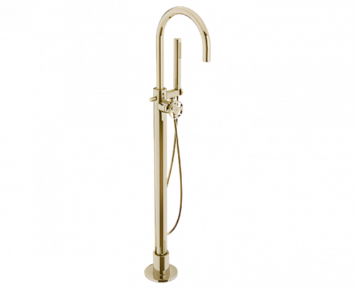 Bath faucet 5th AVENUE lever mixer, free-standing, brushed stainless steel