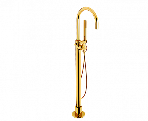 Bath faucet 5th AVENUE lever mixer, free-standing, gold