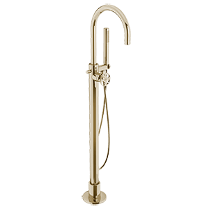 Bath faucet 5th AVENUE lever mixer, free-standing, brushed stainless steel