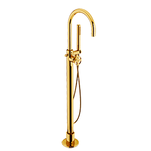 Bath faucet 5th AVENUE lever mixer, free-standing, gold