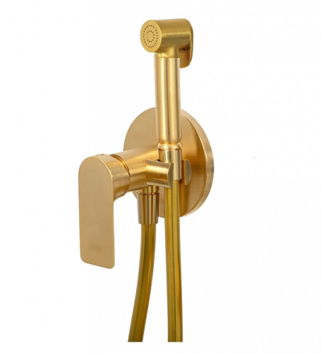 Bidet shower INFINITY | oval | gold mattte