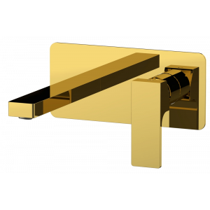 AU | Wash basin faucets Absolute | wall concealed | Lever | gold gloss