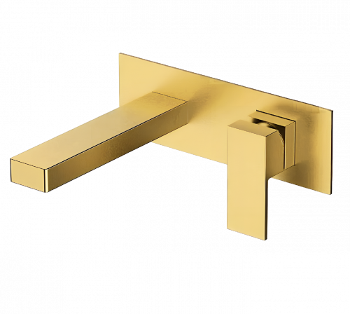 AU | Wash basin faucets Absolute | wall concealed | Lever | gold mattte