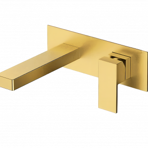 AU | Wash basin faucets Absolute | wall concealed | Lever | gold mattte