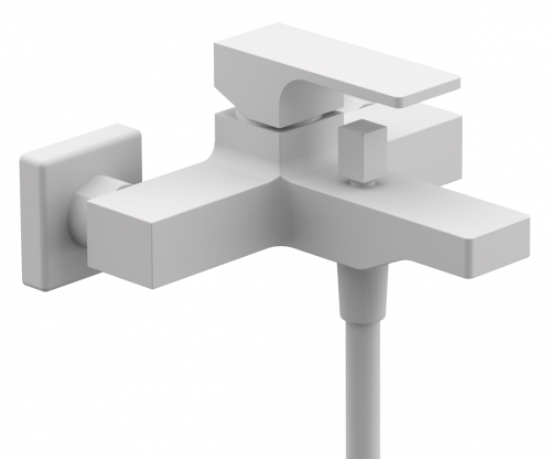 AU | Bathtub faucet fixtures Absolute | wall-mounted | Lever | white mattte