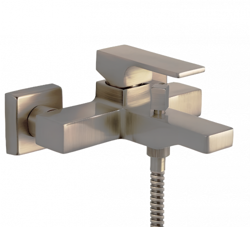 AU | Bathtub faucet fixtures Absolute | wall-mounted | Lever | brushed nickel gloss