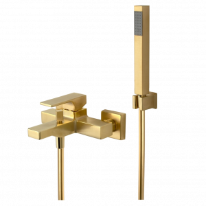 AU | Absolute Bath Faucet + Hand Spray + Hose + Hand Spray Clip | wall mounted | gold mattte