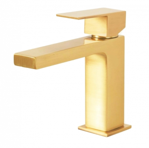 Wash basin faucets Absolute no rod hole | upright faucet fixtures | low | gold mattte