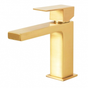 Wash basin faucets Absolute no rod hole | upright faucet fixtures | low | gold mattte