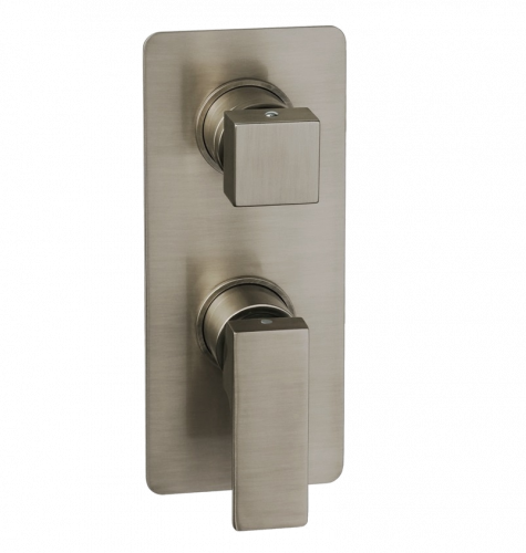 AU | Concealed module Absolute | three-way lever mixer | Lever | brushed nickel gloss