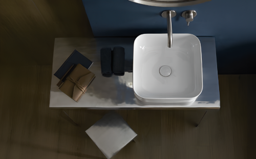 Vessel sink Dinan | 385 x 385 x 135 | white