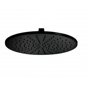 Showerhead Jazz | wall mounted | Ø 200 mm | circular | black mattte