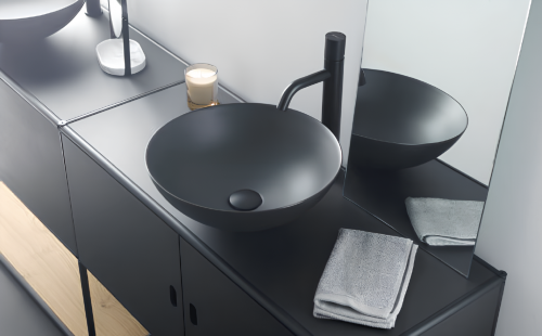 Vessel sink  LYS 400 x 400 x 150 | black