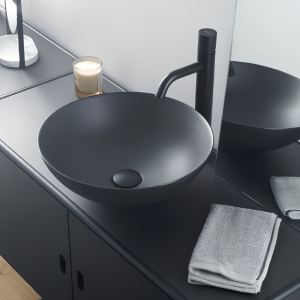 Vessel sink  LYS 400 x 400 x 150 | black